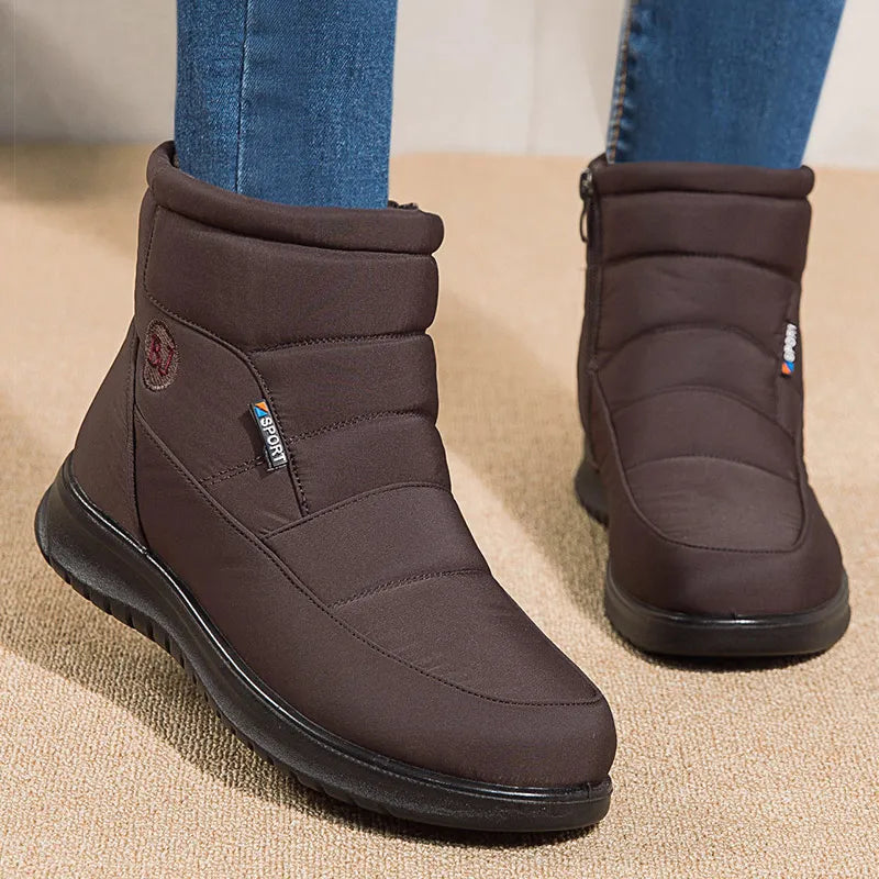 2023 New Women Boots Waterproof Snow Boots For Winter Shoes Women Zipper Ankle Boots Winter Botas Femininas Keep Warm Botines